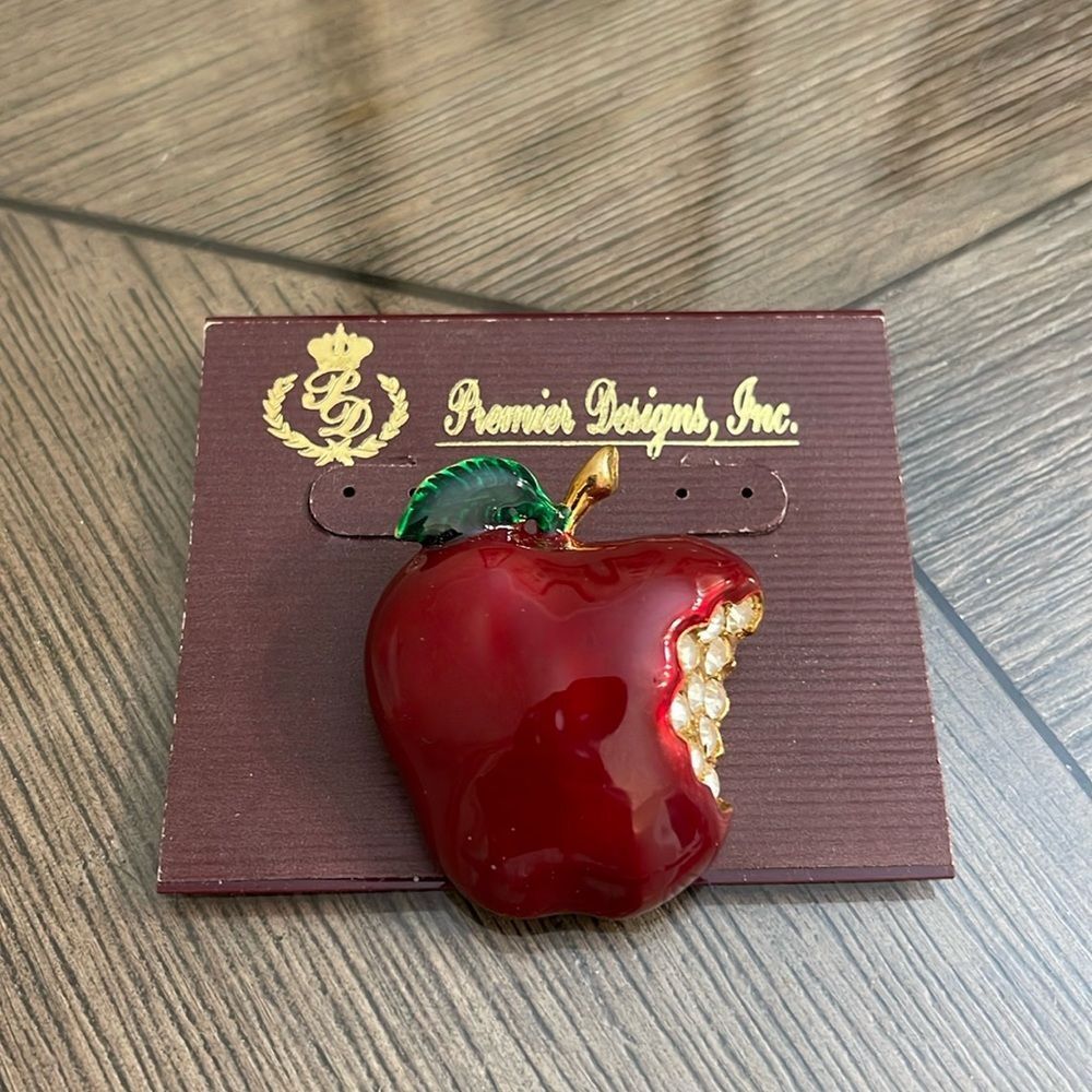 Premier Designs “A+” Enamel Apple Pin / Pendant School